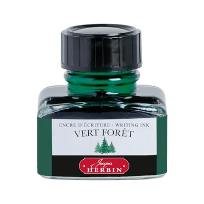 Image de Jacques Herbin 13040T Un flacon d&#039;encre 30 ml pour stylo plumes et stylos roller, Vert fôret
