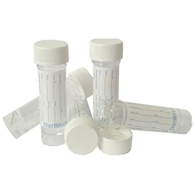 Image de Flacon d&#039;échantillon d&#039;urine, à couvercle et étiquette imprimée, 50 x 30ml Pots