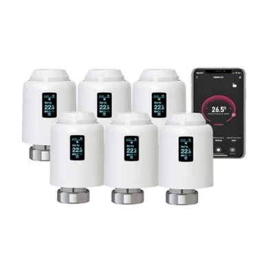 Image de Qiumi Actionneur de radiateur WiFi intelligent Programmable directement, thermostatique Support Alexa Googlehome