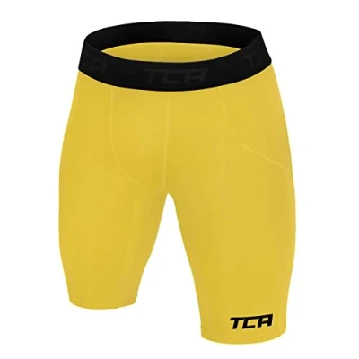 Image de TCA SuperThermal sous Short Thermique Couche de Base Compression pour Homme Jaune, XL