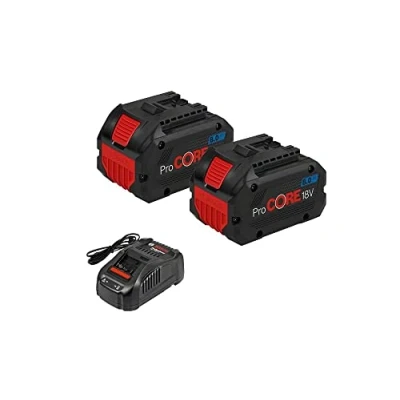 Image de Bosch Professional 18V System Set de batteries (2x ProCORE18V 8.0Ah + chargeur rapide GAL 1880 CV)