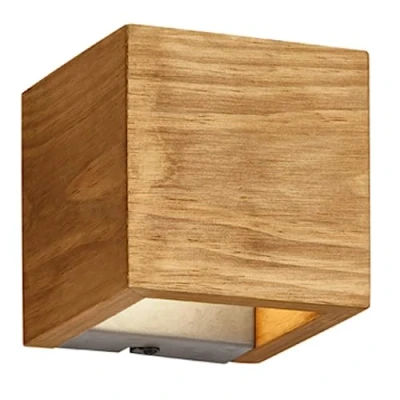 Image de TRIO, Applique, Brad incl. 1 x LED,SMD,4,3 Watt,3000K,430 Lm. Corps: bois naturel, couleur de L:11,0cm, H:11,0cm, P:11,0cm OSRAM Inside