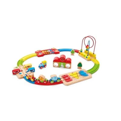 Image de Chemin de Fer Puzzle Arc en Ciel Hape, Circuit Trains pour les Enfants, Jouet Éducatif Petits, Développemen t la Motricité et Heures Jeux Garanties, dès 18 Mois, Taille unique
