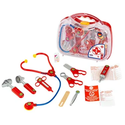 Image de Theo Klein 4395 mallette médecin I Robuste transparente avec de nombreux accessoires Dimensions : 27 cm x 10 24 Jouet pour enfants à partir 3 ans