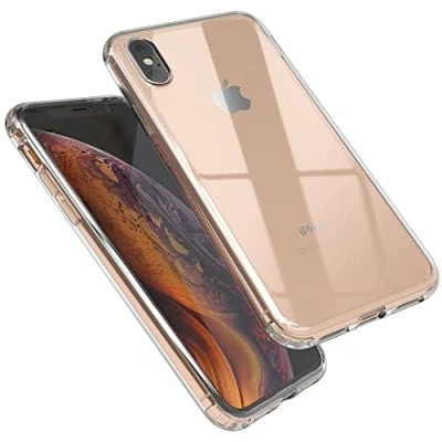 Image de Eazy Case Premium Crystal Coque de Protection en Silicone TPU Compatible avec iPhone X/XS d&#039;appareil Photo, Fine, arrière, Transparente.