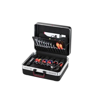Image de Parat 488070171 Classic Deep Space TSA LOOk Mallette à outils (avec compartiment documents, tableau double face, poignée de transport Soft Touch, cadre en aluminium, sac outils)