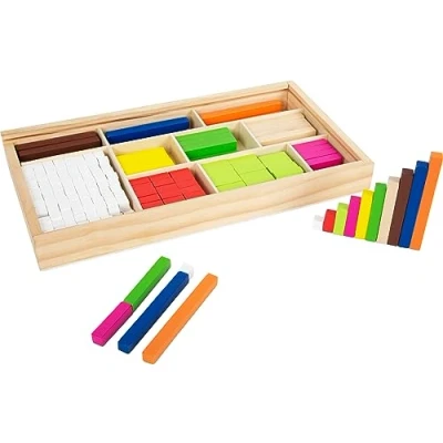 Image de small foot 1136 baguettes de calcul en bois, pour apprendre la table multiplication, 300 colorées dans une boîte, à partir 5 ans