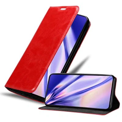 Image de Coque pour Samsung Galaxy S22 en ROUGE de POMME Housse protection Étui avec fermeture magnétique, fonction support et compartiment carte Neuf