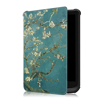 Image de Fmway PU Cuir Étui Housse Coque pour Pocketbook Touch Lux 5/Touch 4/Touch HD 3/Basic 4/Basic 2/Colour avec Fonction Sommeil/Réveil Automatique