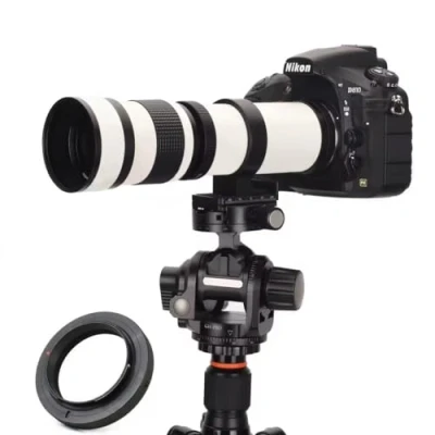 Image de JINTU Téléobjectif 420 800mm, Objectif EF pour Canon SLR, Manual Focus Zoom MF 4000d 2000d 1500d 850d 750d 1300d 1200d 600D 500d 250d 90d 80d 77D 6d 5D Nikon D90 D5600 D5200 D3200