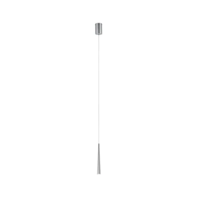 Image de Paulmann 70929 luminaire en suspension LED Gutta incl. 1x7 watts lampe suspendue Alu brossé éclairage de plafond Métal Blanc chaud 2700 K, fest verbaut, 8.5 W, 1er Pendel