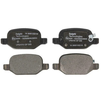 Image de DELPHI LP2475 Jeu de plaquettes frein avec indicateur d&#039;usure tôle anti bruit sans accessoires FIAT: 500L
