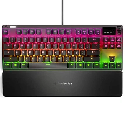 Image de SteelSeries Apex 7 TKL Clavier de Gaming Mécanique Forme Compacte Écran OLED Display Switchs Rouges Agencement Américain QWERTY