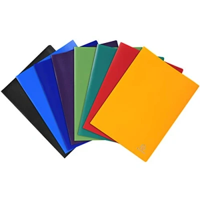 Image de Exacompta Réf. 85100E 1 Protège documents OPAK 100 pochettes grainées antireflet 200 vues pour format A4 dimensions 24 x 32 cm couverture en polypro souple 8 couleurs aléatoires
