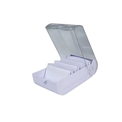 Image de Exacompta Réf. 5336423D 1 Learning box BUNNYBOX A8 dimensions 19,5x10x6,2 cm couleur mauve/cristal capacité jusqu&#039;à 650 cartes au format
