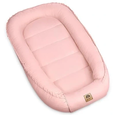 Image de PIMKO Nid d&#039;ange pour bébé douillet 2 côtés nourrissons et nouveau nés 100 % coton Convient la maison 55 x 90 cm (rose avec rabat)