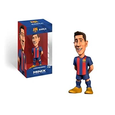 Image de MINIX FC Barcelone Robert Lewandowski 9 #116 Figurine à Collectionner 12cm