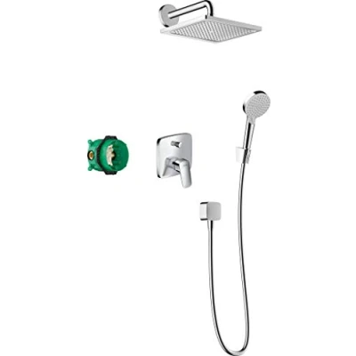 Image de hansgrohe Crometta E Pack encastré avec mitigeur mécanique Logis, chromé, 27957000
