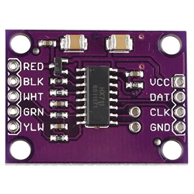 Image de HALJIA Capteur de Pesage électronique Haute précision HX711 24 Bits A/D AD Module convoyeur à Deux canaux Compatible avec Arm AVR Arduino Raspberry Pi