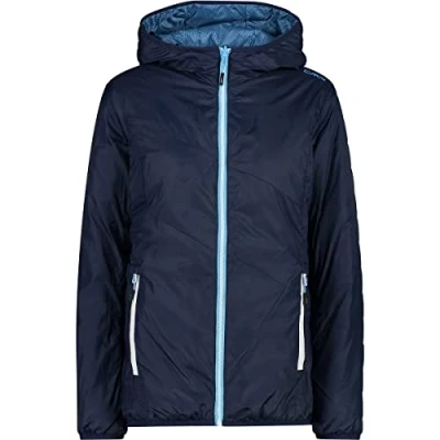 Image de CMP Veste femme réversible à capuche fixe, Bleu ciel poussiéreux, XXS