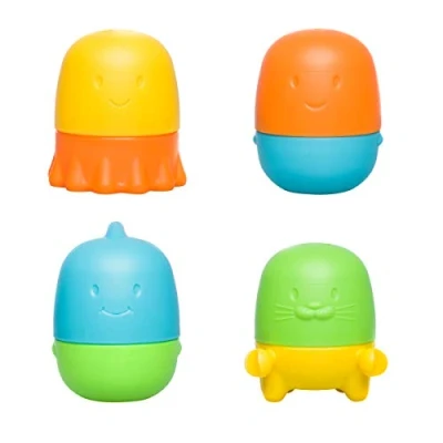 Image de Ubbi Interchangeable Bath Toys for Toddlers and Baby, Colorful Mix Match Baby Accessory, Water Toddler Playtime, Set of 4