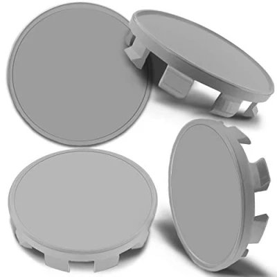 Image de Biomar Labs Lot de 4 x 68 mm Cache Moyeux Compatible avec BMW Centre Roue 36136783536 pour Enjoliveurs Alliage Jantes Argent Gris CBS 0