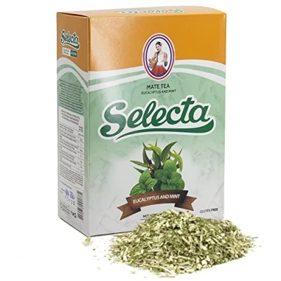 Image de Selecta Yerba Maté Menthe Eucalyptus : 0,5 kg+échantillon cadeau (40g) Boisson énergisante et tonique, riche en vitamines antioxydants! Accélère le métabolisme.