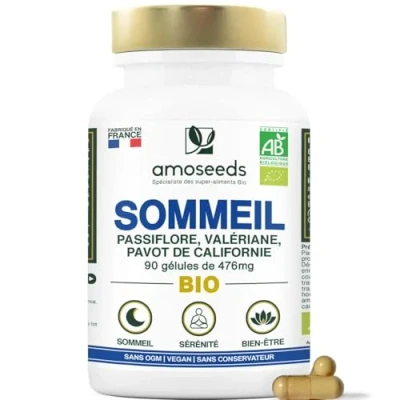 Image de amoseeds Complexe Sommeil BIO Passiflore, Valériane, Pavot DE Californie