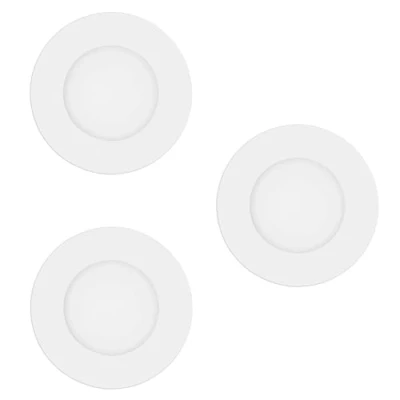 Image de Eglo connect.z Lot de 3 spots LED encastrables pour salle bains Fueva Z, Ø 85 mm, lampe ZigBee extra plat, contrôlable par appli et commande vocale, blanc chaud froid, dimmable, blanc, IP44