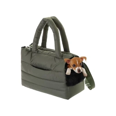 Image de sac pour chien, de transport chien petite et moyenne taille, chat M jusqu&#039;à 8 kg, les déplacements, avec mousqueton, porte transport,