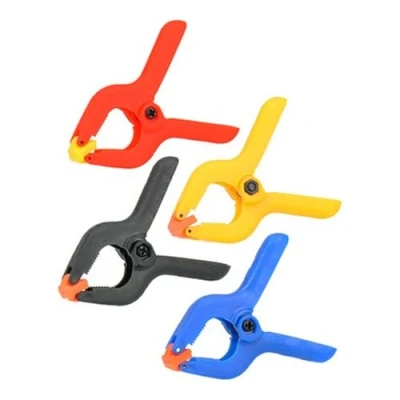 Image de Ferrestock FSKPRB001 Lot de 16 pinces serrage avec ressort, mâchoires pivotantes, ressort extra fort, ouverture maximale, profondeur 35 mm, multicolore, 75 mm