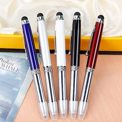 Image de Stylo à bille LED 3 en 1, stylet, lumière LED, alimenté par pour écrire la nuit (lot de 1)