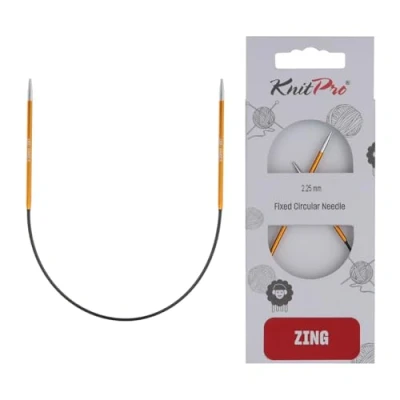 Image de KnitPro Aiguilles à tricoter fixes Zing Épingles circulaires 22,5 cm x 2,25 mm