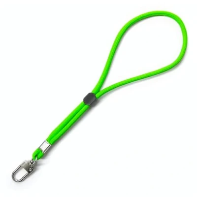 Image de trage.band® Lanière de poignet courte réglable avec mousqueton Vert fluo