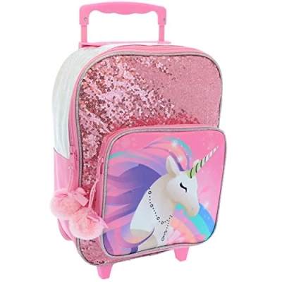 Image de Licorne Sac à Dos roulettes 39 CM Rose