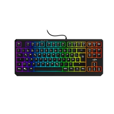 Image de uRage Exodus 200 TKL Clavier de Jeu réactif avec Anti ghosting, éclairage RVB, Format Tenkeyless, Disposition QWERTZ, Noir