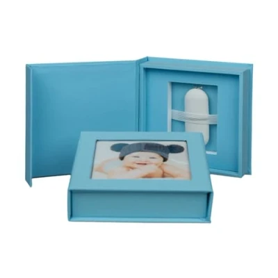 Image de Boîtier USB pour 1 clé avec fenêtre d&#039;image, boîte de rangement Flash Drive (bleu clair)