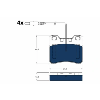 Image de TRW GDB1031BTE Jeu de plaquettes frein contact signal d&#039;usure inclus PEUGEOT: 106 II 3/5 portes, Van / portes