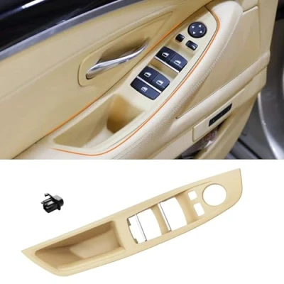 Image de TTCR II Compatible avec Poignée de Porte BMW Série 5 F10/F11，Garniture Poign e Interieur，Poignee Avant，Poignée Intérieure Gauche F10 F11:520 523 525 528 530 535 (2010 2016) Beige