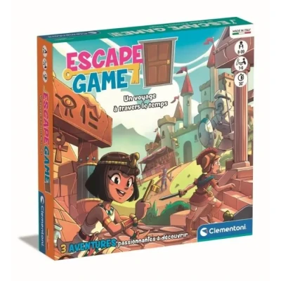 Image de Ce coffret &quot;Escape Game Un voyage à travers le temps&quot; de Clementoni promet une expérience palpitante pour les amateurs d&#039;énigmes et défis.