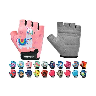 Image de meteor Gants de Cyclisme pour Enfants, Courts Type Mitaines, avec Attache, Accessoires Protection des Mains, Rouler en Toute sécurité