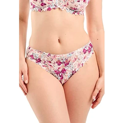 Image de SANS COMPLEXE Arum Mosaic Slips, Imprime Fleurs Rouge Perse, 42/44 Femme