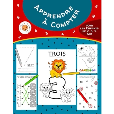 Image de Apprendre à Compter pour les Enfants de 2, 3, 4 Ans: Cahier d&#039;Exercices Maths avec Activités 2 Ans Nombres 1 10, Tout Petits ... Couleur par Numéro, Labyrinthes et Plus