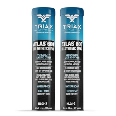 Image de TRIAX Atlas 600 Graisse synthétique bleu, haute température 40C +232C, NLGI 2, service intensif, très performance, étanche (marine), adhérence, indice EP élevé