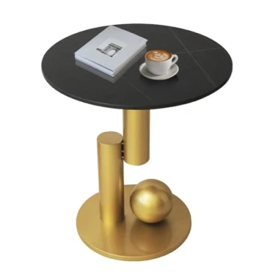 Image de Cre Cra Table d&#039;Appoint Metal,Table d appoint canapé,Table dappoint Or,Table marbre,Bout de Canapé Basse Ronde,Table Ronde,Petite Salon,Table lit