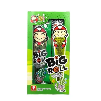 Image de Tao Kae Noi Big Roll Grilled Seaweed Original, algues grillées, 9 Snackrolls à 3 g, 27 g