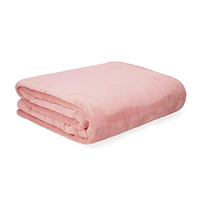 Image de HOMLA Rote Couverture Chauffante pour Canapé Jeté de Lit Plaid Chaud et Doux Tous Les Styles d&#039;Intérieur Structure en Graines Riz 150 x 200 cm Rose