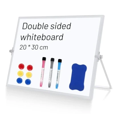Image de Tableau Blanc Effacable Utilisation Double Face Whiteboard Magnetique Portable Adapté Aux Bureaux, à L&#039;Enseignement Domicile, éColes, Etc. (20 x 30 cm)