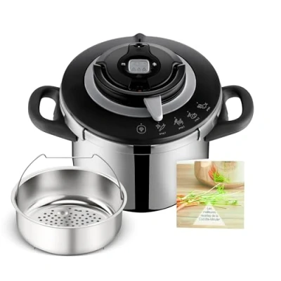 Image de SEB Clipso+ CHEF 6L, Cocotte minute, 4 6 personnes, Induction, 4programmes de cuisson, Cuisson rapide, Ouverture et fermeture du couvercle d&#039;une seule main, P4550700