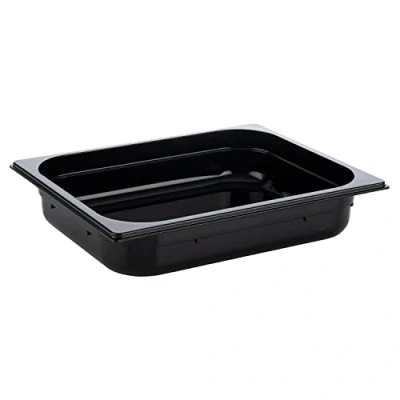 Image de APS 82064 GN 1/2 Récipient Gastronorm en polycarbonate Dimensions : 325 x 265 mm Hauteur 65 Volume 3,9 l Noir